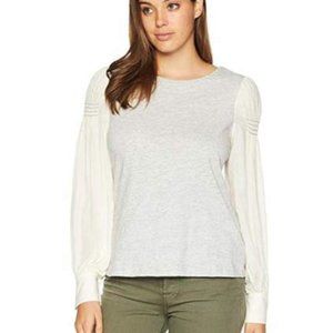 NWT Vince Camuto Smocked Shoulder Tee Blouse, XXS